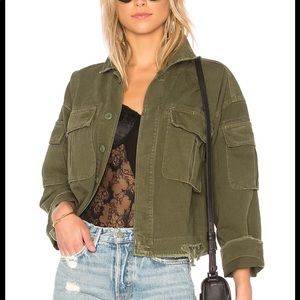 GRLFRND Dorian Oversized Crop Army Jacket Sz XS
